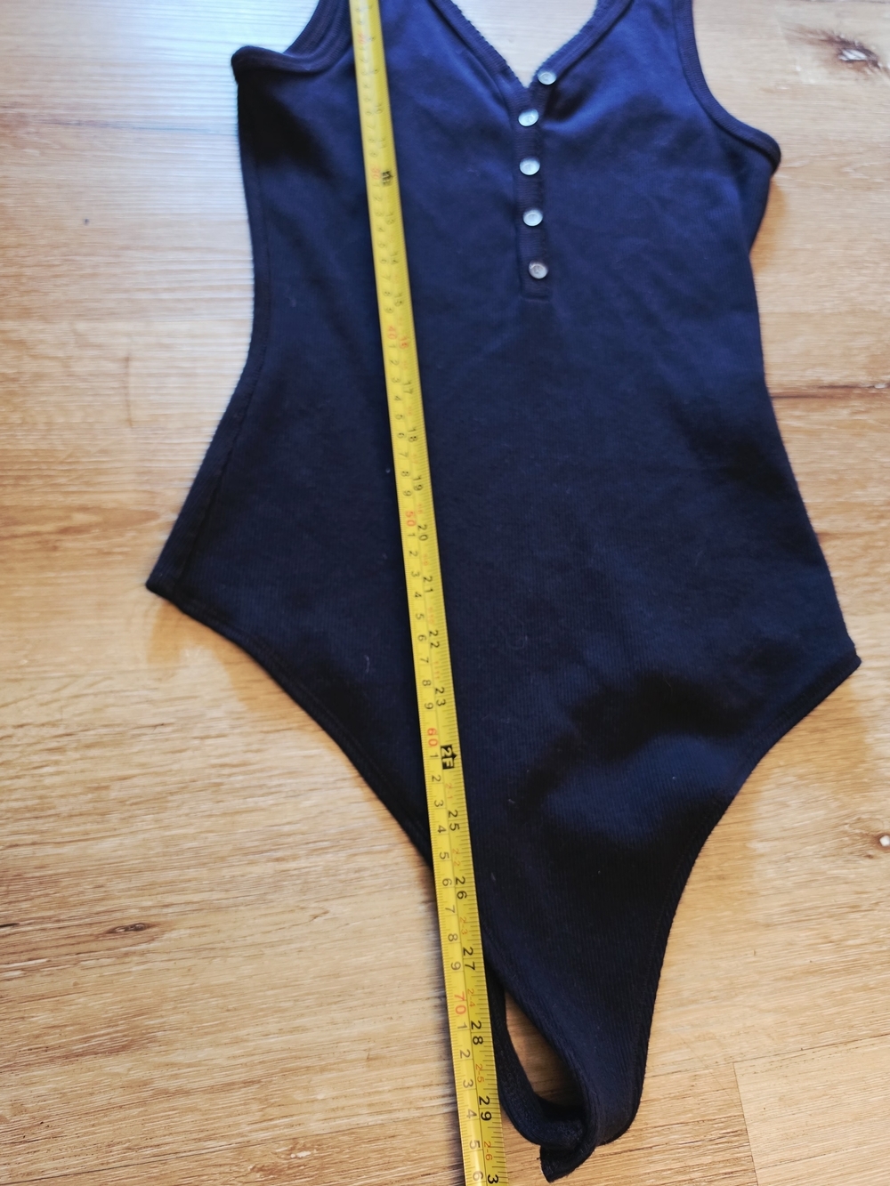 Abercrombie & Fitch Black Ribbed Henley Bodysuit - Picture 2 of 8